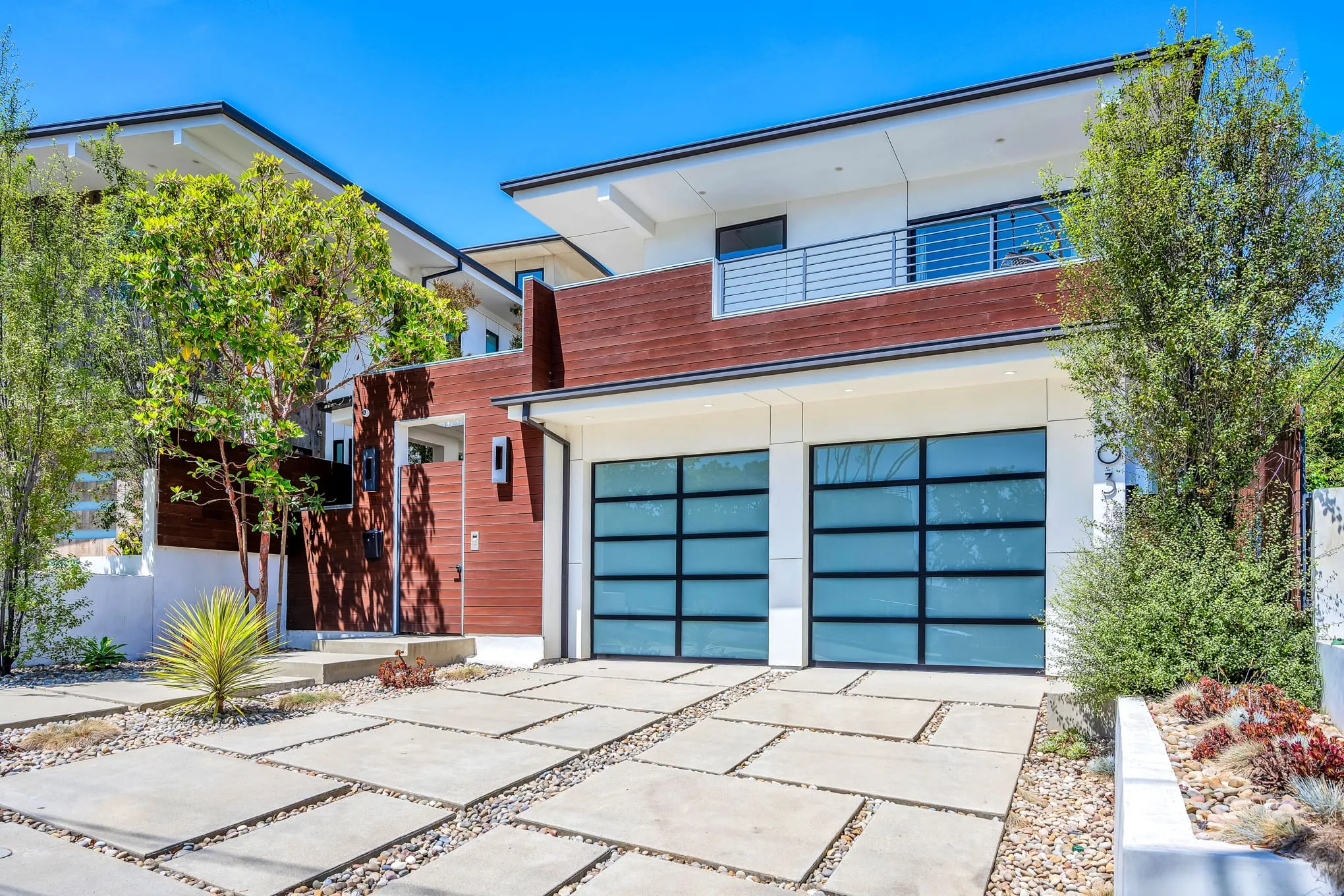 Modern home exterior at 503 South Lucia