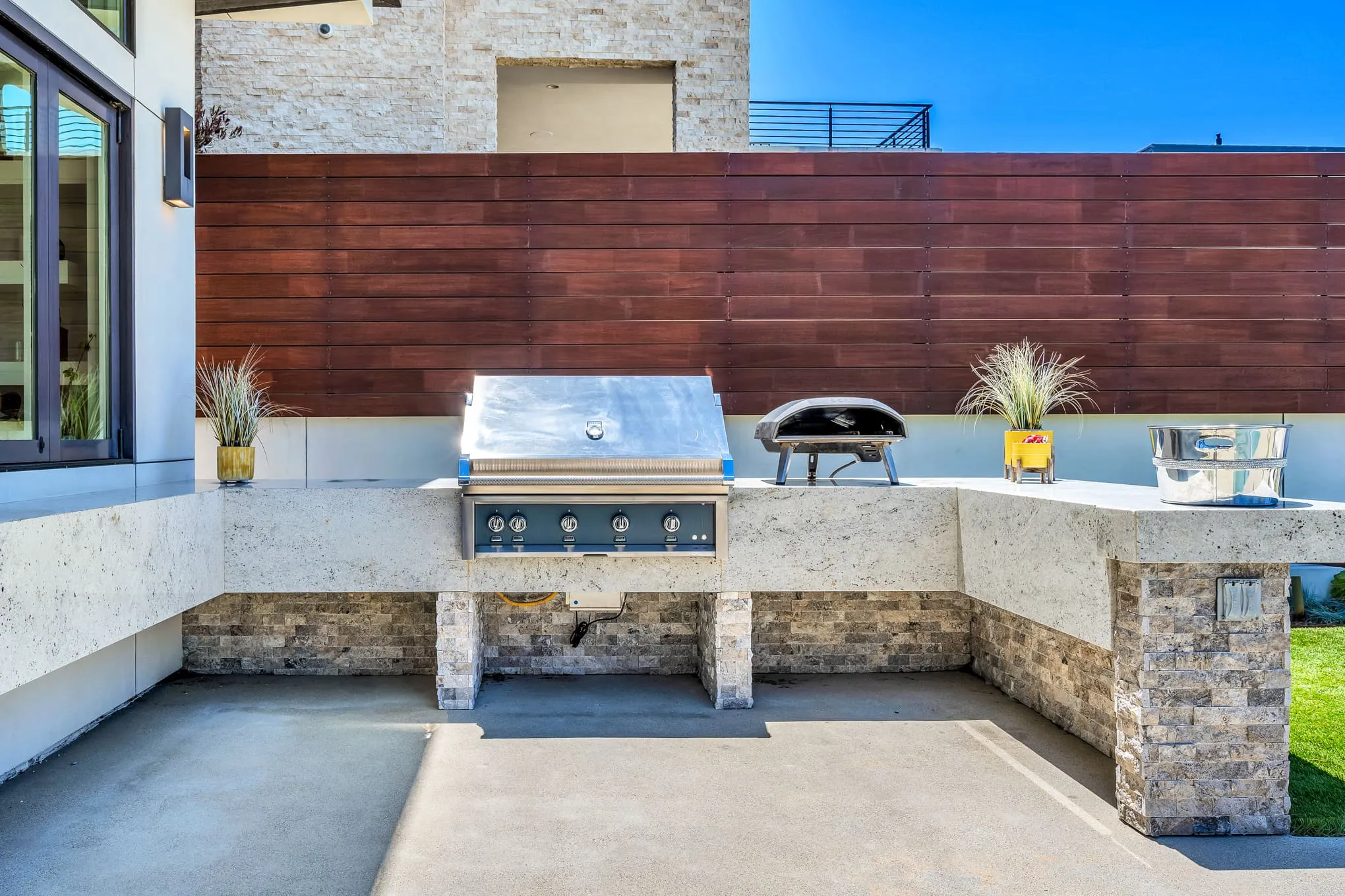 Resort-style pool and backyard