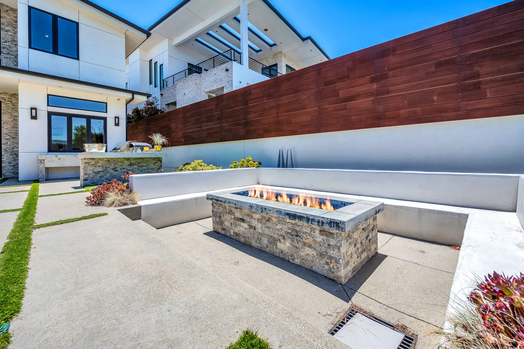 Resort-style pool and backyard