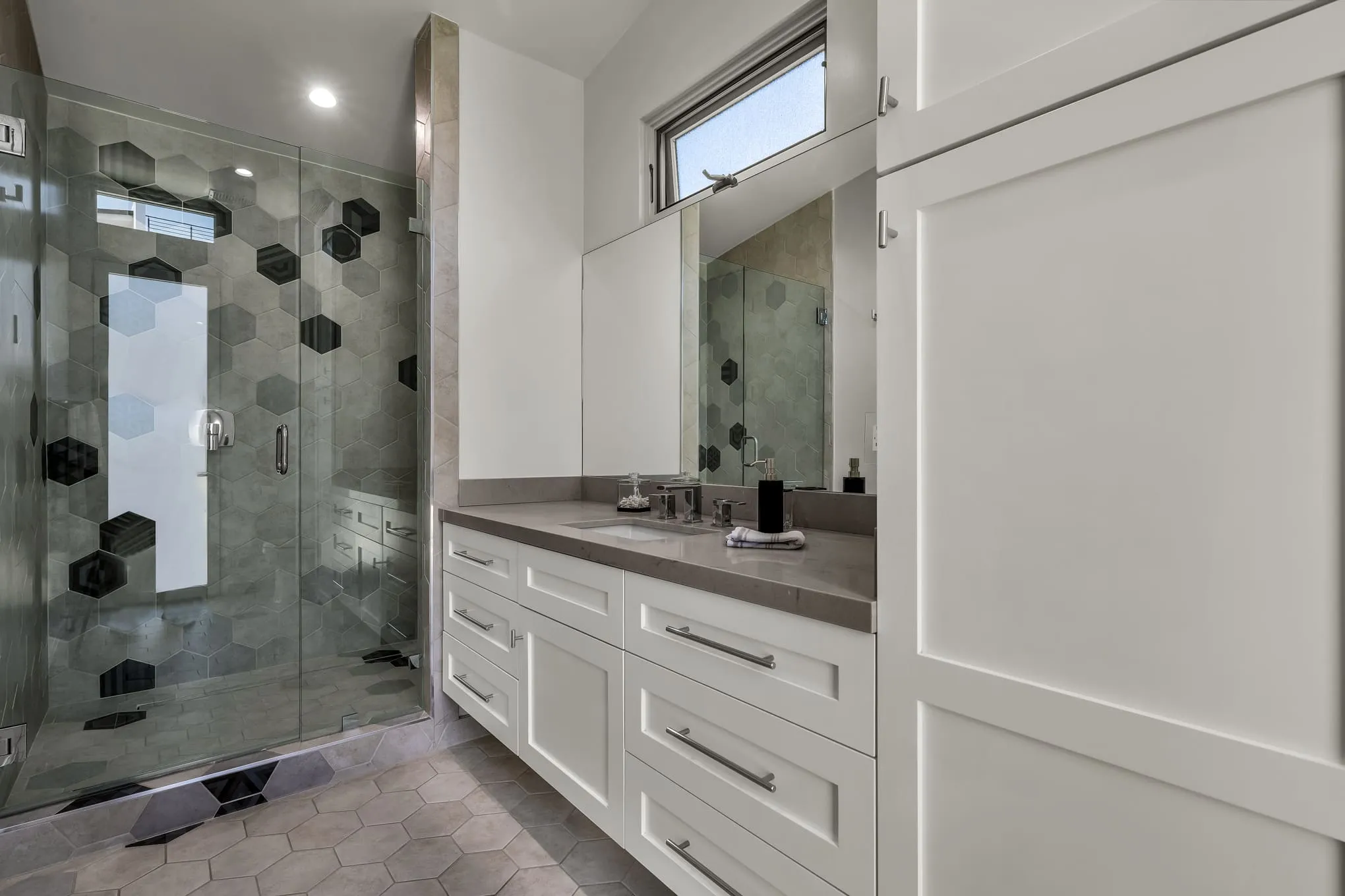 Bathroom with a walk-in shower