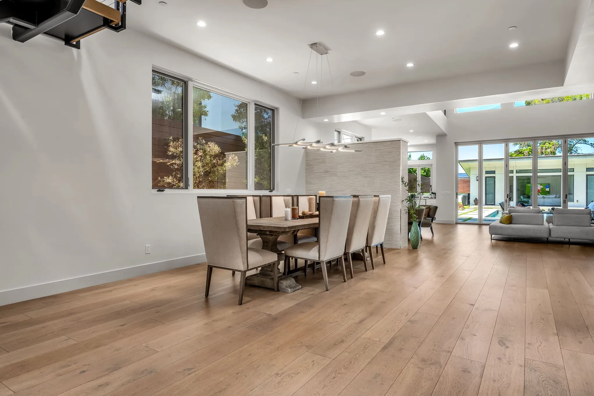 Open-concept living and dining