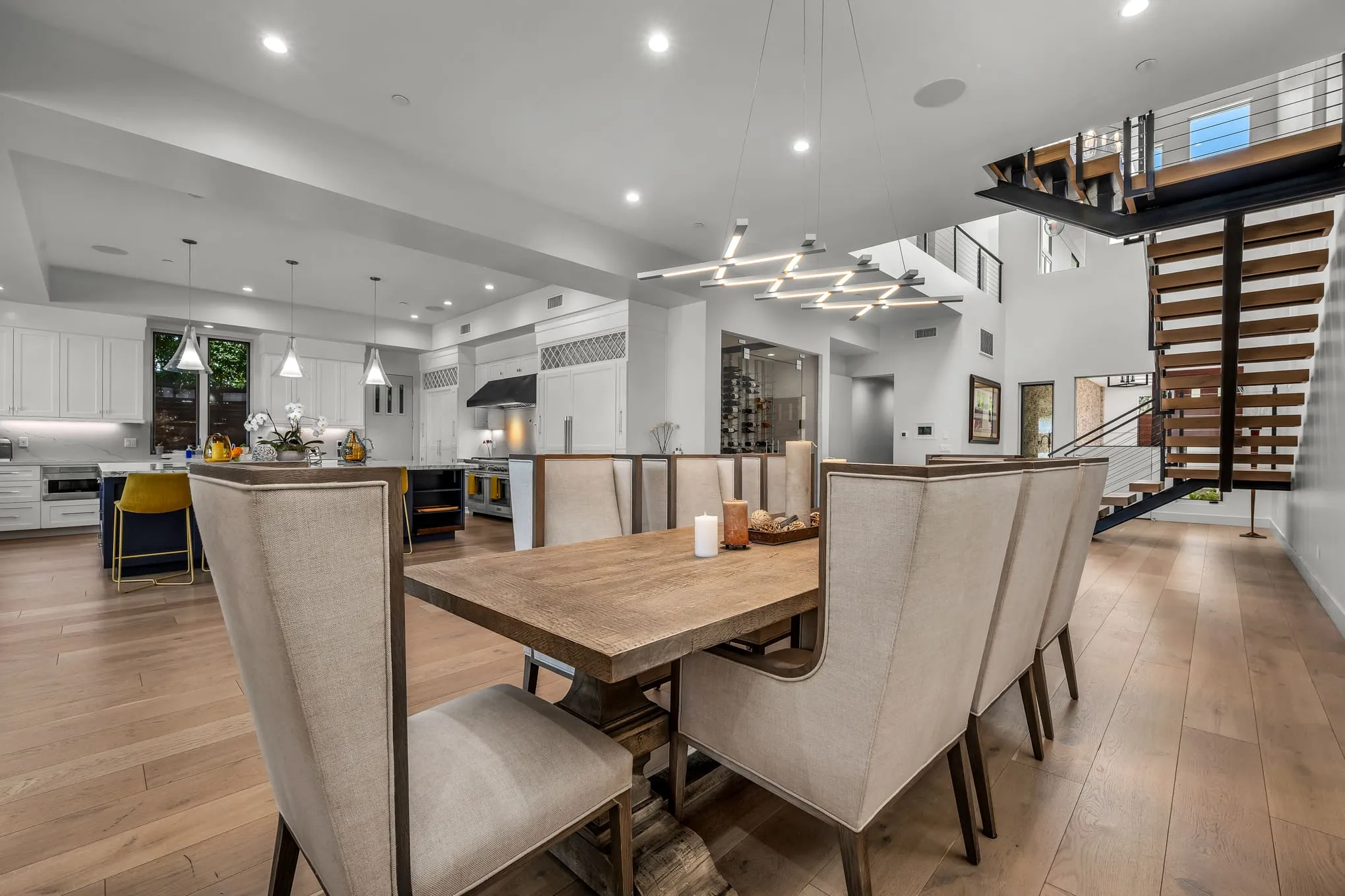 Dining room open to the kitchen