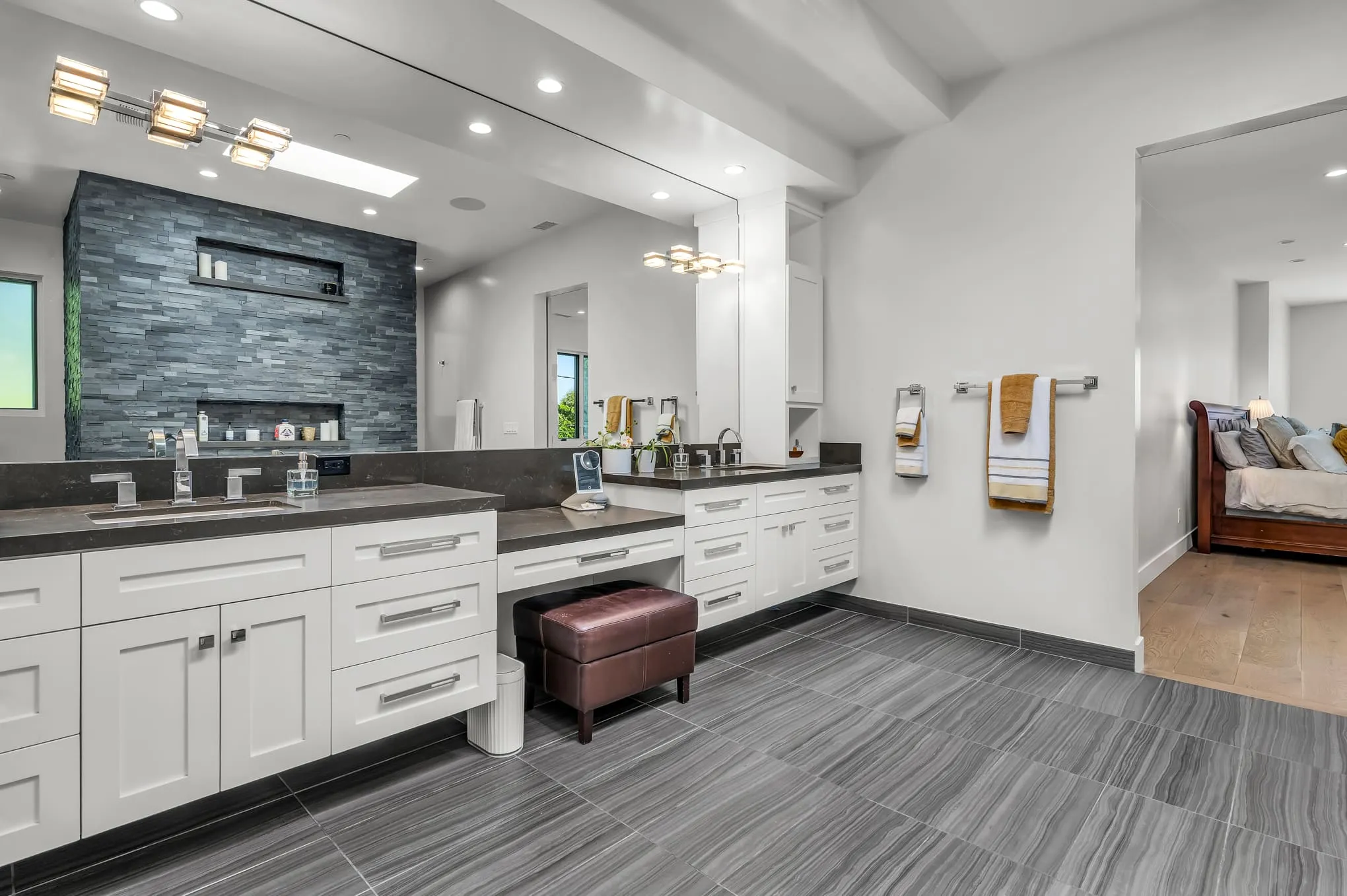 Primary bathroom with double vanity