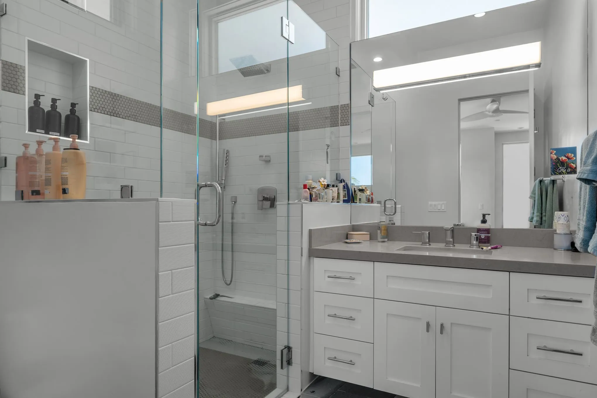 Bathroom with a walk-in shower